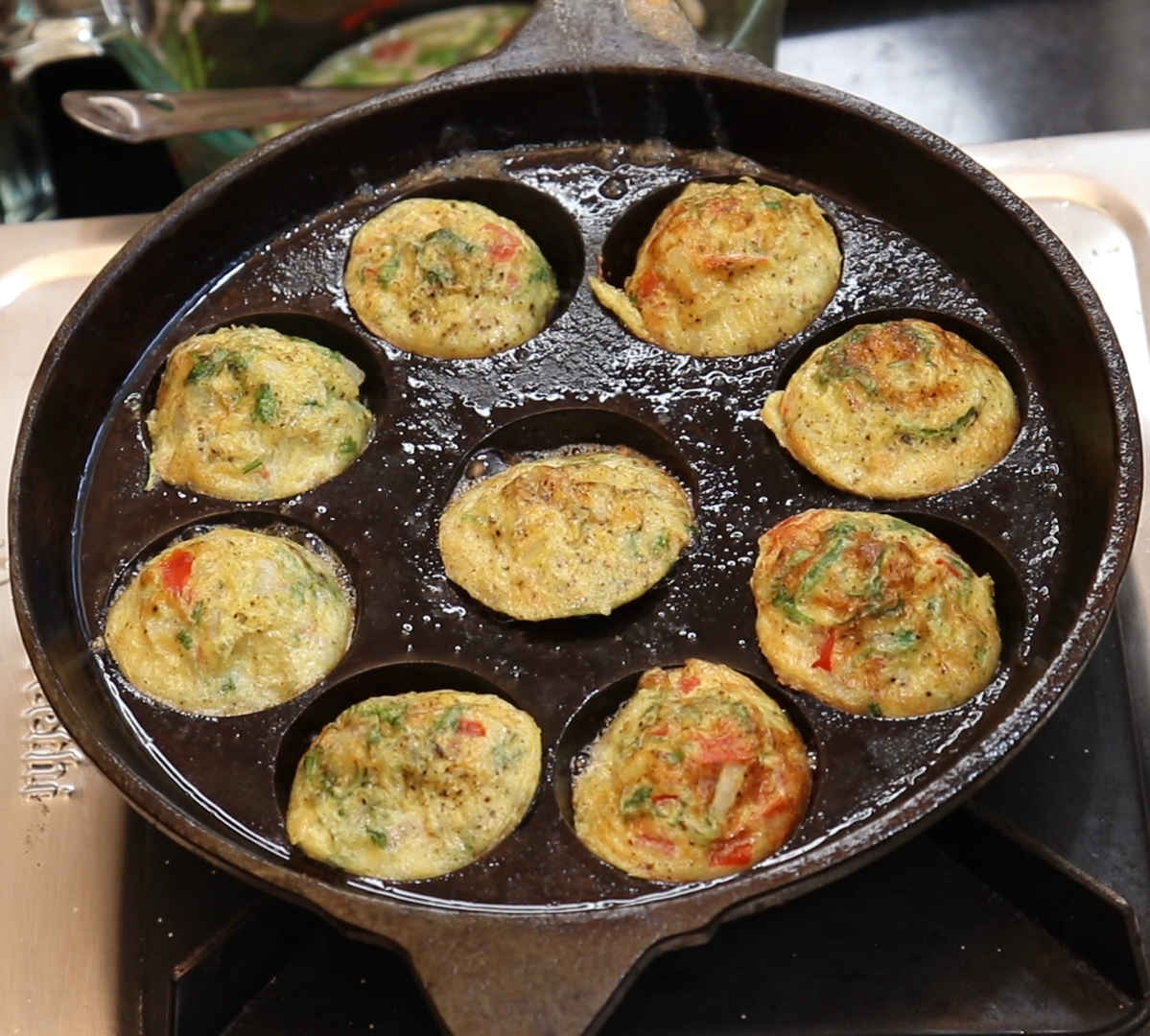turn sides for the egg bites