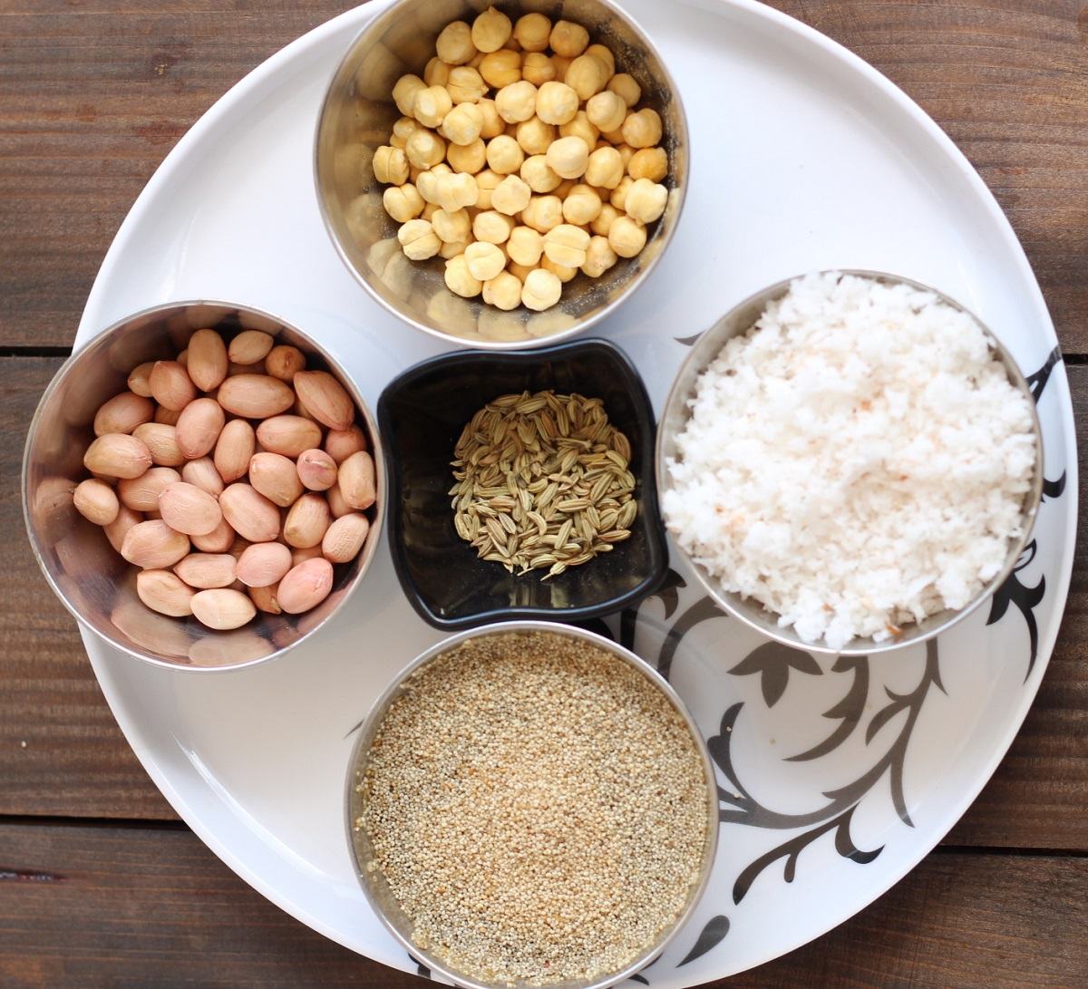 ingredients for coconut paste