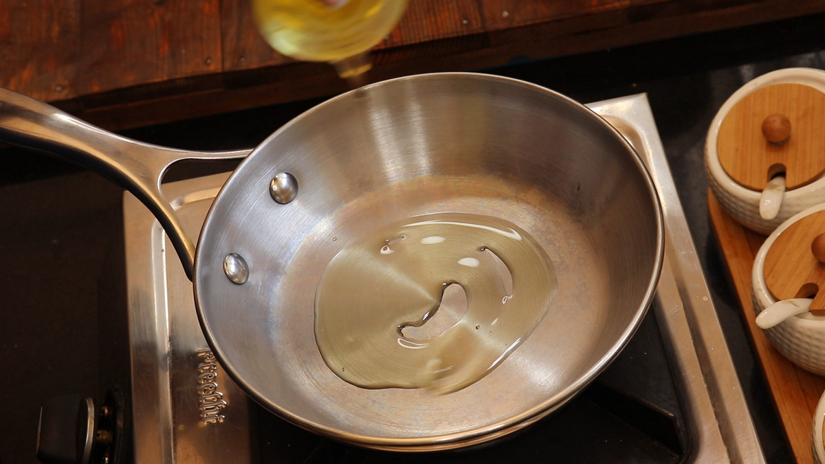 Heat oil in a Pan